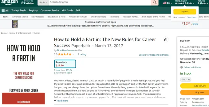 How to hold a fart in- Book review